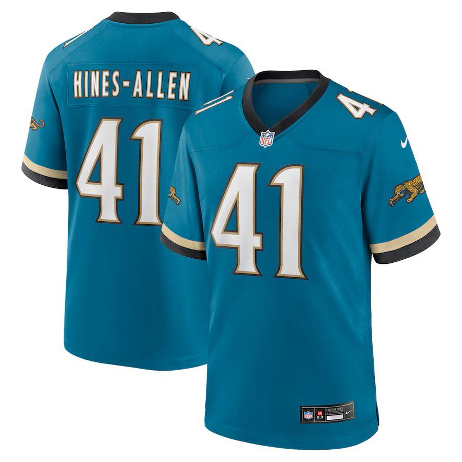 Men Jacksonville Jaguars #41 Josh Hines-Allen Green Nike Throwback Player Game NFL Jersey
